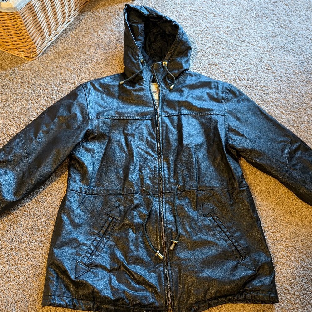 Vintage Middlebrook Genuine Leather Jacket size medium Black